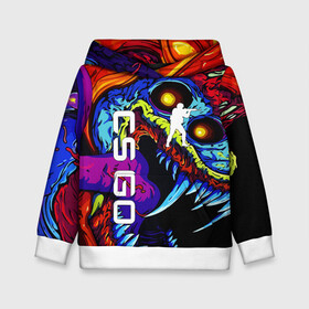 Детская толстовка 3D с принтом CS GO HYPERBEAST / ХАЙПЕРБИСТ в Ухте, 100% полиэстер | двухслойный капюшон со шнурком для регулировки, мягкие манжеты на рукавах и по низу толстовки, спереди карман-кенгуру с мягким внутренним слоем | astralis | awp | counter strike | cs go | cs go global offensive | cs:go | faze clan | hyper beast | team liquid | астралис | кс го | тим ликвид | фейз клан | хайпер бист | хайпербист