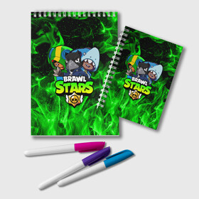 Блокнот с принтом Brawl Stars TRIO в Ухте, 100% бумага | 48 листов, плотность листов — 60 г/м2, плотность картонной обложки — 250 г/м2. Листы скреплены удобной пружинной спиралью. Цвет линий — светло-серый
 | 8 bit | 8 бит | bibi | brawl | brawl stars | crow | leon | spike | sprout | stars | бравл | бравл старс | браво старс | игра | компьютерная | кров | леон | онлайн | старс