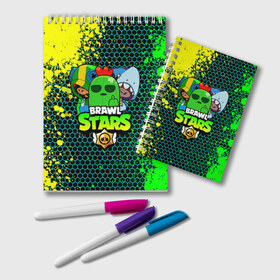 Блокнот с принтом Brawl Stars TRIO в Ухте, 100% бумага | 48 листов, плотность листов — 60 г/м2, плотность картонной обложки — 250 г/м2. Листы скреплены удобной пружинной спиралью. Цвет линий — светло-серый
 | 8 bit | 8 бит | bibi | brawl | brawl stars | crow | leon | spike | sprout | stars | бравл | бравл старс | браво старс | игра | компьютерная | кров | леон | онлайн | старс