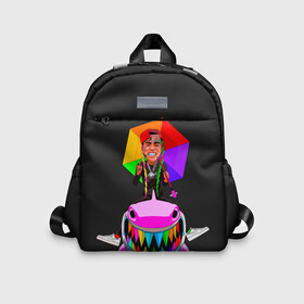Детский рюкзак 3D с принтом 6IX9INE в Ухте, 100% полиэстер | лямки с регулируемой длиной, сверху петелька, чтобы рюкзак можно было повесить на вешалку. Основное отделение закрывается на молнию, как и внешний карман. Внутри дополнительный карман. По бокам два дополнительных кармашка | Тематика изображения на принте: 6 | 6ix9ine | 9 | america | gang | gangsta | gooba | keke | koko | music | rap | shark | tekashi | usa | акула | америка | музыка | реп | рэп | текаши