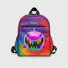Детский рюкзак 3D с принтом 6IX9INE- GOOBA в Ухте, 100% полиэстер | лямки с регулируемой длиной, сверху петелька, чтобы рюкзак можно было повесить на вешалку. Основное отделение закрывается на молнию, как и внешний карман. Внутри дополнительный карман. По бокам два дополнительных кармашка | 6ix9ine | 6ix9ine  gooba | gooba | акула | сикснайн | сиксти найн | сиксти найн репер | такаши | текаши | текаши сикснайн