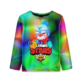 Детский лонгслив 3D с принтом BRAWL STARS GALE в Ухте, 100% полиэстер | длинные рукава, круглый вырез горловины, полуприлегающий силуэт
 | bibi | brawl stars | coach mike | crow | gale | leon | leon shark | max | mecha crow | mortis | mr.p | phoenix | sally leon | sandy | spike | sprout | tara | unicorn | virus 8 bit | werewolf | ворон | оборотень