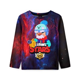 Детский лонгслив 3D с принтом BRAWL STARS GALE в Ухте, 100% полиэстер | длинные рукава, круглый вырез горловины, полуприлегающий силуэт
 | bibi | brawl stars | coach mike | crow | gale | leon | leon shark | max | mecha crow | mortis | mr.p | phoenix | sally leon | sandy | spike | sprout | tara | unicorn | virus 8 bit | werewolf | ворон | оборотень