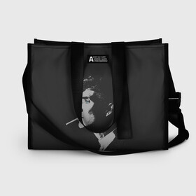 Сумка-шоппер 3D с принтом Острые Козырьки в Ухте, 100% полиэстер | застегивается на металлическую кнопку; внутренний карман застегивается на молнию. Стенки укреплены специальным мягким материалом, чтобы защитить содержимое от несильных ударов
 | blinders | gangsta | peaky | shelby | thomas | англия | британия | гангстер | гангстеры | козырек | козырьки | острые | острый | сериал | сериалы | томас | шелби