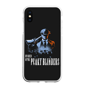Чехол для iPhone XS Max матовый Острые Козырьки: в Ухте, Силикон | Область печати: задняя сторона чехла, без боковых панелей | blinders | gangsta | peaky | shelby | thomas | англия | британия | гангстер | гангстеры | козырек | козырьки | острые | острый | сериал | сериалы | томас | шелби