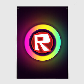 Постер с принтом ROBLOX в Ухте, 100% бумага
 | бумага, плотность 150 мг. Матовая, но за счет высокого коэффициента гладкости имеет небольшой блеск и дает на свету блики, но в отличии от глянцевой бумаги не покрыта лаком | game | gamer | logo | minecraft | roblox | simulator | игра | конструктор | лого | майнкрафт | симулятор | строительство | фигура