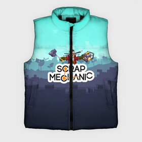 Мужской жилет утепленный 3D с принтом SCRAP MECHANIC в Ухте,  |  | game | guns. | scrap mechanic | scrap mechanic coop land | выживание | игра | оружие | скрап механик