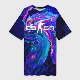 Платье-футболка 3D CS GO NEON | КС ГО НЕОНОВЫЙ КОСМОС: в Ухте,  |  | astralis | awp | counter strike | cs go | cs go global offensive | cs:go | faze clan | hyper beast | neon | team liquid | астралис | кс го | неон | тим ликвид | фейз клан | хайпер бист