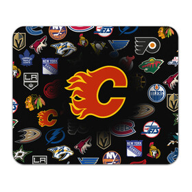 Коврик для мышки прямоугольный с принтом Calgary Flames (Z) в Ухте, натуральный каучук | размер 230 х 185 мм; запечатка лицевой стороны | anaheim ducks | arizona coyotes | boston bruins | buffalo sabres | calgary flames | canadiens de montreal | carolina hurricanes | chicago blackhawks | colorado avalanche | columbus blue jackets | dallas stars | detroit red wings | edmonton oil | hockey | 