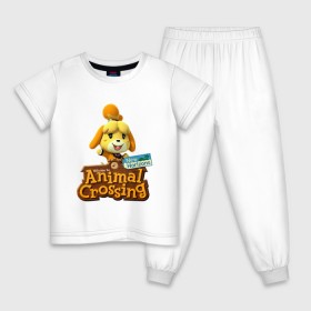 Детская пижама хлопок с принтом Animal Crossing Isabelle в Ухте, 100% хлопок |  брюки и футболка прямого кроя, без карманов, на брюках мягкая резинка на поясе и по низу штанин
 | Тематика изображения на принте: animal crossing | isabelle | nintendo | детская | женская | игра | изабель | изабэль | мультик | мультяшный | нинтендо | рисованный | рисунок | собака | собачка | энимал кроссинг