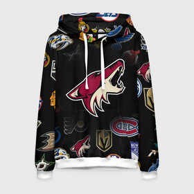 Мужская толстовка 3D с принтом Arizona Coyotes (Z) в Ухте, 100% полиэстер | двухслойный капюшон со шнурком для регулировки, мягкие манжеты на рукавах и по низу толстовки, спереди карман-кенгуру с мягким внутренним слоем. | anaheim ducks | arizona coyotes | boston bruins | buffalo sabres | calgary flames | canadiens de montreal | carolina hurricanes | chicago blackhawks | colorado avalanche | columbus blue jackets | dallas stars | detroit red wings | edmonton oil | hockey | 