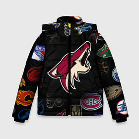 Зимняя куртка для мальчиков 3D с принтом Arizona Coyotes (Z) в Ухте, ткань верха — 100% полиэстер; подклад — 100% полиэстер, утеплитель — 100% полиэстер | длина ниже бедра, удлиненная спинка, воротник стойка и отстегивающийся капюшон. Есть боковые карманы с листочкой на кнопках, утяжки по низу изделия и внутренний карман на молнии. 

Предусмотрены светоотражающий принт на спинке, радужный светоотражающий элемент на пуллере молнии и на резинке для утяжки | anaheim ducks | arizona coyotes | boston bruins | buffalo sabres | calgary flames | canadiens de montreal | carolina hurricanes | chicago blackhawks | colorado avalanche | columbus blue jackets | dallas stars | detroit red wings | edmonton oil | hockey | 