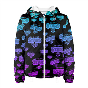 Женская куртка 3D с принтом BRAWL STARS в Ухте, ткань верха — 100% полиэстер, подклад — флис | прямой крой, подол и капюшон оформлены резинкой с фиксаторами, два кармана без застежек по бокам, один большой потайной карман на груди. Карман на груди застегивается на липучку | 8 bit | 8 бит | bibi | brawl stars | crow | el brown | leon | leon shark | max | mr.p | sally leon | shark | stars | virus | werewolf | акула | биби | вирус | ворон | леон | оборотень | пингвин