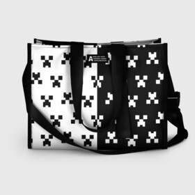 Сумка-шоппер 3D с принтом MINECRAFT CREEPER в Ухте, 100% полиэстер | застегивается на металлическую кнопку; внутренний карман застегивается на молнию. Стенки укреплены специальным мягким материалом, чтобы защитить содержимое от несильных ударов
 | block | creeper | cube | minecraft | pixel | блок | геометрия | крафт | крипер | кубики | майнкрафт | пиксели