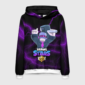 Мужская толстовка 3D с принтом BRAWL STARS DJ FRANK в Ухте, 100% полиэстер | двухслойный капюшон со шнурком для регулировки, мягкие манжеты на рукавах и по низу толстовки, спереди карман-кенгуру с мягким внутренним слоем. | 8 bit | 8 бит | bibi | brawl | brawl stars | crow | leon | spike | sprout | stars | бравл | бравл старс | браво старс | игра | компьютерная | кров | леон | онлайн | старс