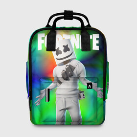 Женский рюкзак 3D с принтом FORTNITE x MARSHMELLO | ФОРТНАЙТ в Ухте, 100% полиэстер | лямки с регулируемой длиной, сверху ручки, чтобы рюкзак нести как сумку. Основное отделение закрывается на молнию, как и внешний карман. Внутри два дополнительных кармана, один из которых закрывается на молнию. По бокам два дополнительных кармашка, куда поместится маленькая бутылочка
 | deadmau5 | fortnite | fortnite 2 | fortnite x маршмелло | ikonik | marshmello | ninja | ninja streamer | raven | travis scott | ворон | иконик | ниндзя | пили | рейвен | трэвис скотт | фортнайт