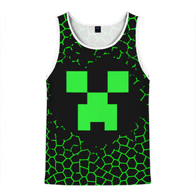Мужская майка 3D с принтом Minecraft в Ухте, 100% полиэстер | круглая горловина, приталенный силуэт, длина до линии бедра. Пройма и горловина окантованы тонкой бейкой | Тематика изображения на принте: craft | game | mine | minecraft | minecraftmemories | pixel | tnt | twitter | блок | динамит | игра | красный блок | майнкрафт | маркус перссон | пиксель | ремесло | тротил | шахта
