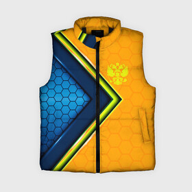 Женский жилет утепленный 3D Россия: в Ухте,  |  | ru | rus | russia | броня | герб | двуглавый | желтый | империя | лого | надпись | национальный | оранжевый | орел | отечественный | патриот | российская | россия | русич | русский | русь | рф | сборная | синий
