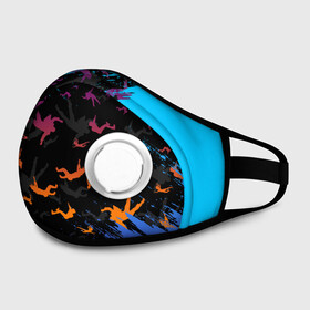 Маска из неопрена с принтом The 100 (Z) в Ухте, неопрен 100% | Форма огибающая нос. Резинки для ушей с дополнительной резинкой на затылке. Клапан для выдоха для активного дыхания при занятиях спортом. Эластичный материал маски и окантовки для лучшего растяжения и прилегания маски.  | 100 | the 100 | the100 | беллами блейк | кларк гриффин | монти грин | сериал | сотня | сто | финн коллинз