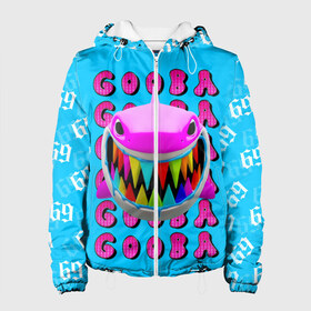 Женская куртка 3D с принтом 6IX9INE- GOOBA в Ухте, ткань верха — 100% полиэстер, подклад — флис | прямой крой, подол и капюшон оформлены резинкой с фиксаторами, два кармана без застежек по бокам, один большой потайной карман на груди. Карман на груди застегивается на липучку | 6ix9ine | 6ix9ine  gooba | gooba | акула | сикснайн | сиксти найн | сиксти найн репер | такаши | текаши | текаши сикснайн