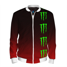 Мужской бомбер 3D с принтом MONSTER ENERGY (Z) в Ухте, 100% полиэстер | застегивается на молнию, по бокам два кармана без застежек, по низу бомбера и на воротнике - эластичная резинка | black monster | bmx | claw | cybersport | energy | monster | monster energy | moto | motocross | race | sport | киберспорт | когти | монстер энерджи | монстр | мото | мотокросс | ралли | скейтбординг | спорт | т | энергия