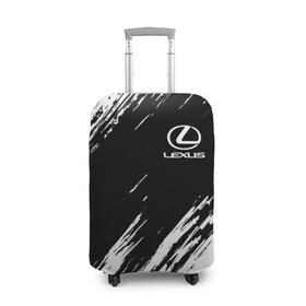 Чехол для чемодана 3D с принтом LEXUS в Ухте, 86% полиэфир, 14% спандекс | двустороннее нанесение принта, прорези для ручек и колес | auto | lexus | sport | авто | автомобиль | автомобильные | бренд | лексус | марка | машины | спорт
