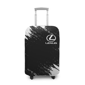 Чехол для чемодана 3D с принтом LEXUS | ЛЕКСУС в Ухте, 86% полиэфир, 14% спандекс | двустороннее нанесение принта, прорези для ручек и колес | auto | lexus | sport | авто | автомобиль | автомобильные | бренд | лексус | марка | машины | спорт