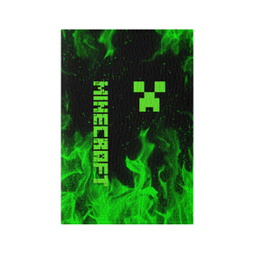 Обложка для паспорта матовая кожа MINECRAFT CREEPER: в Ухте, натуральная матовая кожа | размер 19,3 х 13,7 см; прозрачные пластиковые крепления | block | creeper | cube | minecraft | pixel | блок | геометрия | крафт | крипер | кубики | майнкрафт | пиксели