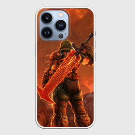 Чехол для iPhone 13 Pro с принтом Палач Рока в Ухте,  |  | demon | doom | doom slayer | doomguy | eternal | face | games | mask | демон | дум | игры | лицо | маска | палач рока | шлем