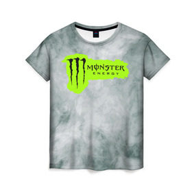 Женская футболка 3D с принтом MONSTER ENERGY (Z) в Ухте, 100% полиэфир ( синтетическое хлопкоподобное полотно) | прямой крой, круглый вырез горловины, длина до линии бедер | black monster | bmx | claw | cybersport | energy | monster | monster energy | moto | motocross | race | sport | киберспорт | когти | монстер энерджи | монстр | мото | мотокросс | ралли | скейтбординг | спорт | энергия