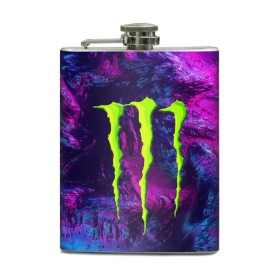 Фляга с принтом MONSTER ENERGY (Z) в Ухте, металлический корпус | емкость 0,22 л, размер 125 х 94 мм. Виниловая наклейка запечатывается полностью | black monster | bmx | claw | cybersport | energy | monster | monster energy | moto | motocross | race | sport | киберспорт | когти | монстер энерджи | монстр | мото | мотокросс | ралли | скейтбординг | спорт | энергия