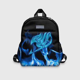 Детский рюкзак 3D Helmet Fairy tail blue fire: в Ухте, 100% полиэстер | лямки с регулируемой длиной, сверху петелька, чтобы рюкзак можно было повесить на вешалку. Основное отделение закрывается на молнию, как и внешний карман. Внутри дополнительный карман. По бокам два дополнительных кармашка | fairy tail | аниме | фейри теил | хвост феи