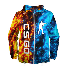 Мужская ветровка 3D с принтом CS:GO BATTLE FLAME | КС ГО БИТВА ОГНЕЙ в Ухте, 100% полиэстер | подол и капюшон оформлены резинкой с фиксаторами, два кармана без застежек по бокам, один потайной карман на груди | Тематика изображения на принте: astralis | awp | counter strike | cs go | cs go global offensive | cs:go | faze clan | hyper beast | team liquid | астралис | кс го | тим ликвид | фейз клан | хайпер бист