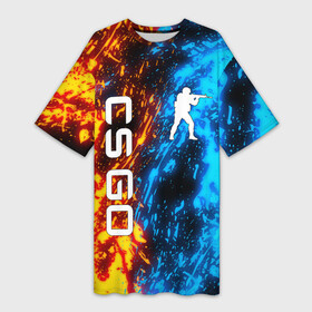 Платье-футболка 3D CS:GO BATTLE FLAME | КС ГО БИТВА ОГНЕЙ: в Ухте,  |  | astralis | awp | counter strike | cs go | cs go global offensive | cs:go | faze clan | hyper beast | team liquid | астралис | кс го | тим ликвид | фейз клан | хайпер бист