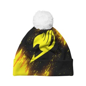 Шапка 3D c помпоном с принтом FAIRY TAIL. в Ухте, 100% полиэстер | универсальный размер, печать по всей поверхности изделия | fairy tail | аниме | фейри теил | хвост феи