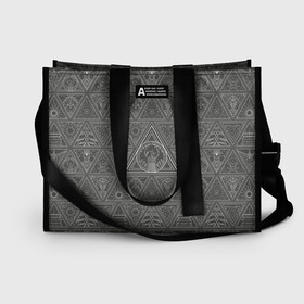 Сумка-шоппер 3D с принтом Magical Congress в Ухте, 100% полиэстер | застегивается на металлическую кнопку; внутренний карман застегивается на молнию. Стенки укреплены специальным мягким материалом, чтобы защитить содержимое от несильных ударов
 | beasts | fantastic | niffler | vdzajul | веретенница | горегубка | гром | злыдень | камуфлори | лечурка | лукотрус | нунду | ньют | нюхлер | нюхль | окками | сносорог | фантастические