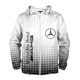 Мужская ветровка 3D с принтом Mercedes-Benz в Ухте, 100% полиэстер | подол и капюшон оформлены резинкой с фиксаторами, два кармана без застежек по бокам, один потайной карман на груди | amg | mercedes | mercedes значок | mercedes лого | mercedes марка | амг | бенц | лого автомобиля | логотип мерседес | мерин | мерс | мерседес | мерседес бенз | мерседес лого | мерседес эмблема