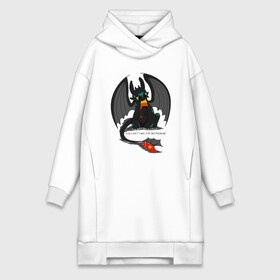 Платье-худи хлопок с принтом Беззубик в Ухте,  |  | adventure | dragon | fantasy | friend | how to train your dragon | night fury | toothless | анимация | беззубик | викинг | дневная фурия | добро | дра | дракон | друг | дружба | икинг | как приручить дракона | мульт | мультфильм