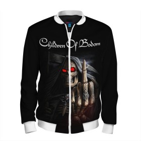 Мужской бомбер 3D с принтом Children of Bodom 9 в Ухте, 100% полиэстер | застегивается на молнию, по бокам два кармана без застежек, по низу бомбера и на воротнике - эластичная резинка | alexi | children of badom | children of bodom | cob | laiho | metal | алекси лайхо | метал | чилдрен оф бадом | чилдрен оф бодом
