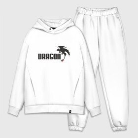 Мужской костюм хлопок OVERSIZE с принтом Dragon в Ухте,  |  | Тематика изображения на принте: adventure | dragon | fantasy | friend | how to train your dragon | night fury | toothless | анимация | беззубик | викинг | дневная фурия | добро | дра | дракон | друг | дружба | икинг | как приручить дракона | мульт | мультфильм