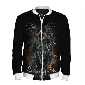 Мужской бомбер 3D с принтом Children of Bodom 17 в Ухте, 100% полиэстер | застегивается на молнию, по бокам два кармана без застежек, по низу бомбера и на воротнике - эластичная резинка | alexi | children of badom | children of bodom | cob | laiho | metal | алекси лайхо | метал | чилдрен оф бадом | чилдрен оф бодом