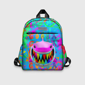 Детский рюкзак 3D с принтом 6IX9INE GOOBA в Ухте, 100% полиэстер | лямки с регулируемой длиной, сверху петелька, чтобы рюкзак можно было повесить на вешалку. Основное отделение закрывается на молнию, как и внешний карман. Внутри дополнительный карман. По бокам два дополнительных кармашка | 6ix9ine | 6ix9ine  gooba | gooba | акула | сикснайн | сиксти найн | сиксти найн репер | такаши | текаши | текаши сикснайн