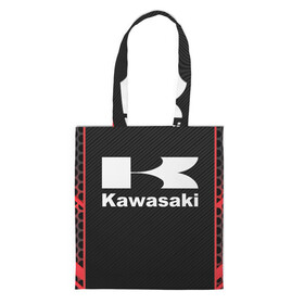 Шоппер 3D с принтом KAWASAKI | КАВАСАКИ (Z) в Ухте, 100% полиэстер | Плотность: 200 г/м2; Размер: 34×35 см; Высота лямок: 30 см | bike | kawasaki | moto | motocycle | ninja | sportmotorcycle | zzr | кавасаки | кавасаки ниндзя | мото | мотоспорт | ниндзя