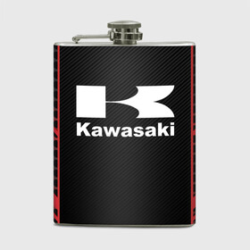 Фляга с принтом KAWASAKI | КАВАСАКИ (Z) в Ухте, металлический корпус | емкость 0,22 л, размер 125 х 94 мм. Виниловая наклейка запечатывается полностью | bike | kawasaki | moto | motocycle | ninja | sportmotorcycle | zzr | кавасаки | кавасаки ниндзя | мото | мотоспорт | ниндзя