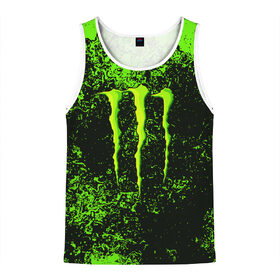 Мужская майка 3D с принтом MONSTER ENERGY в Ухте, 100% полиэстер | круглая горловина, приталенный силуэт, длина до линии бедра. Пройма и горловина окантованы тонкой бейкой | black monster | bmx | claw | cybersport | energy | monster | monster energy | moto | motocross | race | sport | киберспорт | когти | монстер энерджи | монстр | мото | мотокросс | ралли | скейтбординг | спорт | энергия