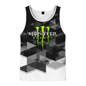 Мужская майка 3D с принтом MONSTER ENERGY в Ухте, 100% полиэстер | круглая горловина, приталенный силуэт, длина до линии бедра. Пройма и горловина окантованы тонкой бейкой | black monster | bmx | claw | cybersport | energy | monster | monster energy | moto | motocross | race | sport | киберспорт | когти | монстер энерджи | монстр | мото | мотокросс | ралли | скейтбординг | спорт | энергия