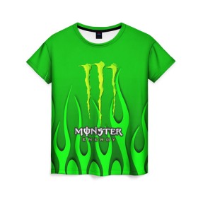 Женская футболка 3D с принтом MONSTER ENERGY в Ухте, 100% полиэфир ( синтетическое хлопкоподобное полотно) | прямой крой, круглый вырез горловины, длина до линии бедер | energy | honda | mercedes | monster energy | porsche | racing | sport | toyota | автомобил | автомобильные | марка | машины | митсубиси | монстр | монстр энерджи | порше | спорт | тесла | тойота | хонда