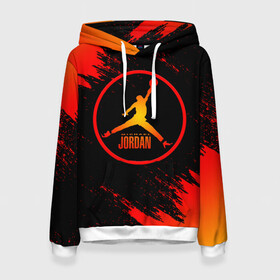 Женская толстовка 3D с принтом MICHAEL JORDAN (Z) в Ухте, 100% полиэстер  | двухслойный капюшон со шнурком для регулировки, мягкие манжеты на рукавах и по низу толстовки, спереди карман-кенгуру с мягким внутренним слоем. | 23 | bulls | chicago bulls | jordan | logo | michael jordan | nba | paris saint germain | psg | red | sport | быки | джордан | лого | майкл джордан | псж | спорт | чикаго буллс
