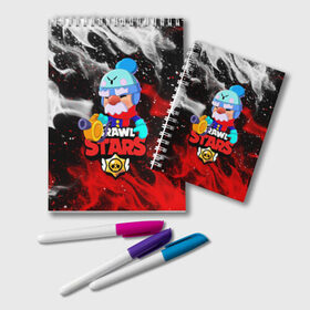 Блокнот с принтом BRAWL STARS GALE в Ухте, 100% бумага | 48 листов, плотность листов — 60 г/м2, плотность картонной обложки — 250 г/м2. Листы скреплены удобной пружинной спиралью. Цвет линий — светло-серый
 | bibi | brawl stars | coach mike | crow | gale | leon | leon shark | max | mecha crow | mortis | mr.p | phoenix | sally leon | sandy | spike | sprout | tara | unicorn | virus 8 bit | werewolf | ворон | оборотень