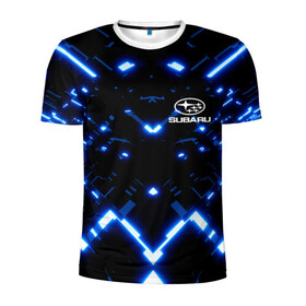 Мужская футболка 3D спортивная с принтом SUBARU. в Ухте, 100% полиэстер с улучшенными характеристиками | приталенный силуэт, круглая горловина, широкие плечи, сужается к линии бедра | abstract | auto | brand | car | geometry | sport | subaru | texture | абстракция | авто | автомобильные | бренд | геометрия | классика | машины | модные | спорт | стиль | субару | текстура